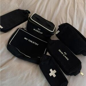 Chic Black Cosmetic Bag Collection